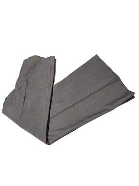 H&M Wool Wide Leg Trousers Womens Size 10 Gray Dress Pants Slacks Side Zip